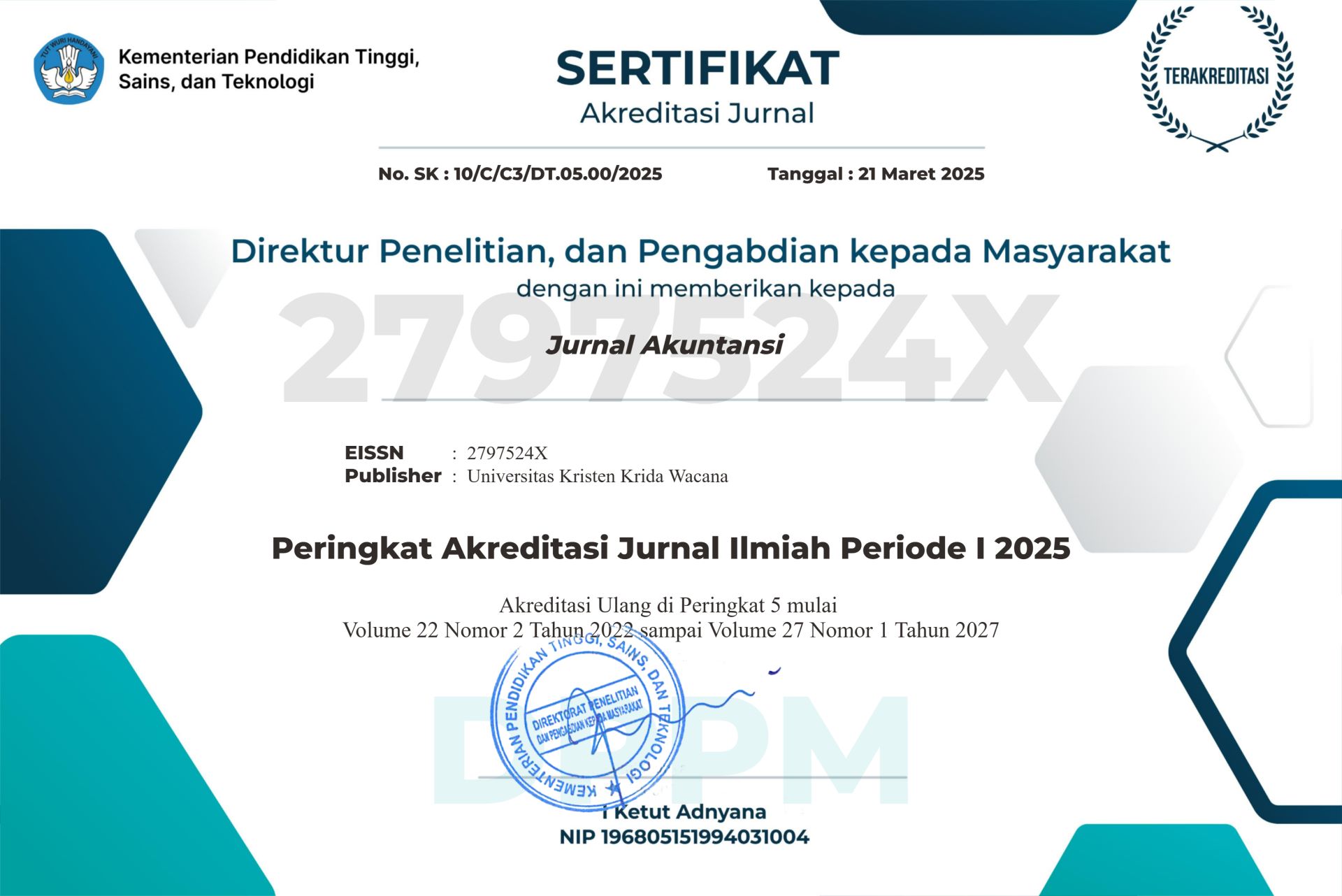 Sertifikat Akreditasi